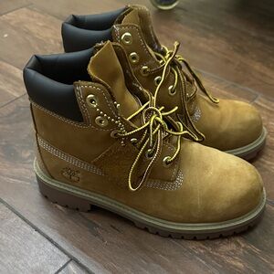 Timberland Kids Brown Boots with Black Accents
